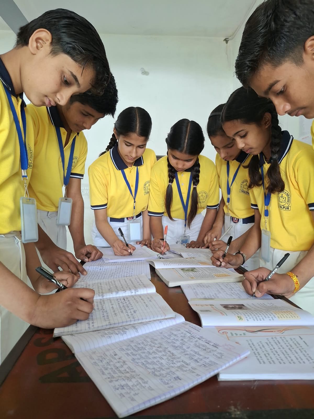 Students studying together