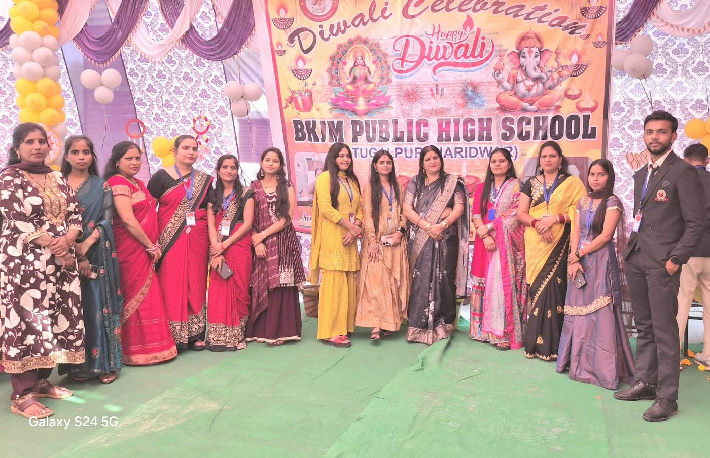 School staff at the Diwali celebration